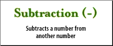 Subtraction