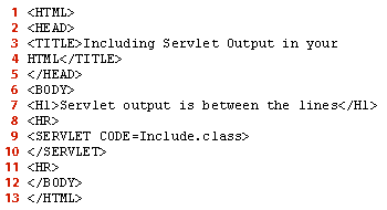 HTML page that includes a Java Class