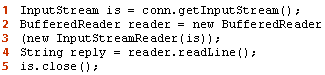 Input Stream Connection