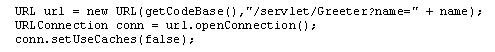 New URL to create a connection