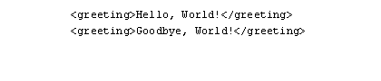 2) This code, for example, would be invalid. If you wanted, to use this syntax, you would need to create an additional, all encompassing element to contain the others.